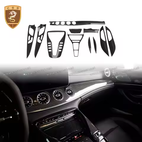 11Pcs Car Central Control Dashboard Navigation Panel Sticker For Benz 4 Door GT50 Gt53 Gt63/GT43 GT5