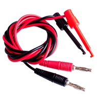 Multimeter Dual Test Hook Clip to Male Banana Plug Cable 4ft 4 in 1