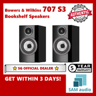 [🎶SG] Bowers &amp; Wilkins 707 S3 Stand Mount Bookshelf Speakers - 1 Pair (B&amp;W)