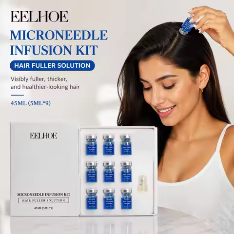 Copper Peptide Microneedle Hair Regrowth System Thicker-Looking, Healthier Hair Solution Scalp Nouri