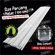 SEMPATI Ruji Fiber Jeruji Fiber Hitam 2mm 100cm Batang Stik Jeruji Sangkar Kandang Burung Lovebird K