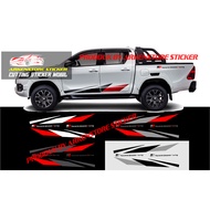 Toyota hilux car sticker, hilux gr sport car body sticker