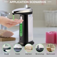 400mL Automatic Liquid Soap Dispenser Smart Sensor Touchless ABS Electroplated Sanitizer Dispensador for Christmas Gift