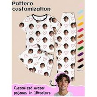 Customized Women's 3 PiecesPajama Set, Can Print Any Pattern, Personalized Pajamas With Photos, Comf