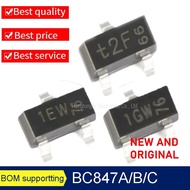50PCS  PMBT3904 3906 2222 2907 BAT54 BAT54A BAT54C S  BC847 857 Marking L4W WV3 WW1 WV4 A1W T2P SOT2