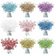 5Pcs Glitter Christmas Picks Ornaments 10 Inches Colorful Candy Picks Curly Sprays Twigs for Christm