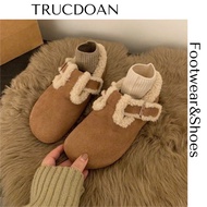 MISA Korean form women's fleece button-down shoes