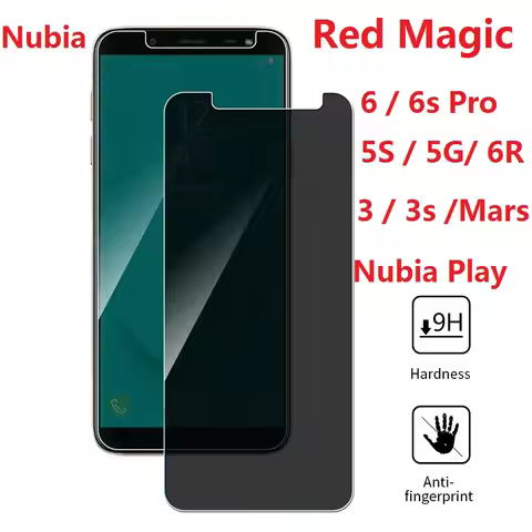 Privacy For ZTE Nubia Red Magic 6 7 Mars 7S 6R 3S 5S 6s Pro Tempered Glass HD Film Anti Spy Nubia Pl