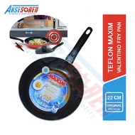 Teflon Maxim Asli Valentino Frypan [22 CM] / Teplon Anti Lengket / Wajan Anti Lengket / Teflon Pangg