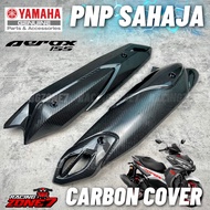 YAMAHA NVX155 V1 V2 Exhaust Cover Carbon/ NVX155 Ekzos Cover Carbon Fiber/ NVX Carbon Exhaust Cover