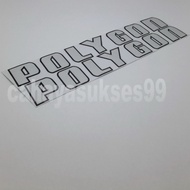 Sticker Sepeda POLYGON Putih List Hitam 30cm Stiker Sepeda Lipat 2pcs