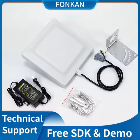 UHF RFID reader RS232 USB 6M Mid-range Integrated 7dBi Antenna uhf Access Control Industrial 860MHZ 