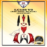 LC135 V2 COVER SET YAMAHA LC (RM7 RED + BLACK)