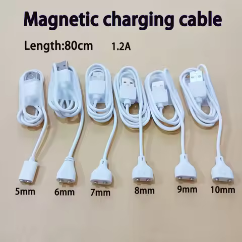 2Pin 5/6/7/8/9/10mm for Electric Toothbrush Adult Product Charging Cable Strong Magnetic Smart Watch
