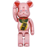 巜 MEDICOM TOY BE@RBRICK 招財貓 桃金 開運 1000% 》