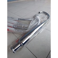 Potty-Shaped Exhaust Pipe For Honda CB100-CB125S-CD125S New Beautiful Ready To Use.