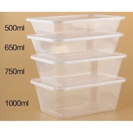 Plastic Container Square Food Storage S-500 / S-750 / S-1000_50pcs