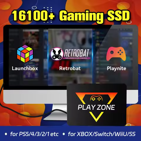 Playzone 1TB SSD for Switch/PS5/Xbox/PS4/PS3/PS2/WIIU 80+Emulators Launchbox＆Retrobat＆Playnite 16191