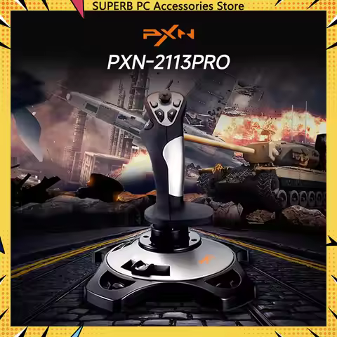 PXN-2113 Pro Joystick Flight Simulator Gamepad Controller PC Flight Simulation Cockpit Stick for PC