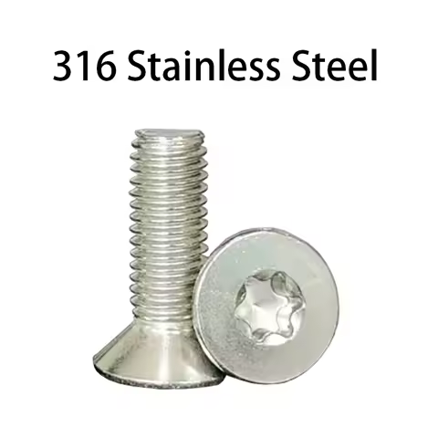 M3 M4 M5 M6 M8 316 Stainless Steel SUS316 ISO14581 GB2673 Torx CSK Countersunk Screw Six-Lobe Flat H