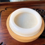 天然羊脂白玉和田玉手鐲 圈口55mm 老坑 一級白 油潤柔和