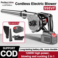 998VF 2-in-1 cordless portable blower Vacuum dan blower air blower angin elektrik Leave Blower 2 In 