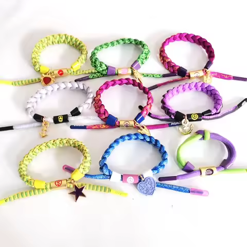 Anime JoJo's Bizarre Adventure Bracelet Kujo Jotaro Higashikata Josuke Giorno Giovanna Woven Bracele