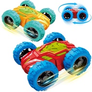 Toddlers Car Toys for 1-3, Toys Cars for Ages 2-4, Double-Sided Monster Truck Toys, Stunt Push and G