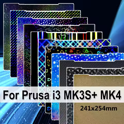 For Prusa i3 MK3 MK3S+ MK4 Build Plate 241*254mm Spring steel sheet pei peo pet pey h1h build plate 