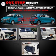 PERODUA AXIA 2023 FILEWAR STYLE BODYKIT FRONT SKIRT SIDE SKIRT REAR SKIRT SPOILER NEW AXIA BUMPER SK