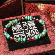 原礦無染色孔雀石6mm 孔雀石手珠 孔雀石手鍊 爆花晶 客製化設計