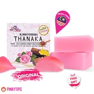 K.BROTHERS Thai Herbal Thanaka Rose Collagen Plus Honey Whitening Skin Soap 60g