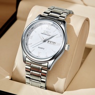 OPK นาฬิกาแฟชั่นเดิมสำหรับชายโลหะกันน้ำไม่ขึ้นสนิมนาฬิกาควอตซ์แบบ Dual Luminous นาฬิกา