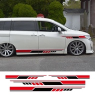 Car Door Side Stickers For Nissan Elgrand E50 E51 E52 2.5 3.5 Parts Camper Van Graphics Auto Tuning 