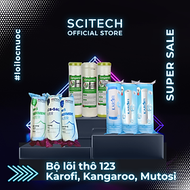 Bộ lõi số 1,2,3 10 inch by Scitech (Lõi PP5-OCB-PP1 dùng thay thế máy lọc nước Karofi, Kangaroo, Mut