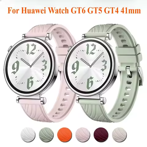 18mm Silicone Strap for Huawei Watch GT6 GT5 GT4 41mm Sport Replacement Band For Huawei Watch GT5Pro