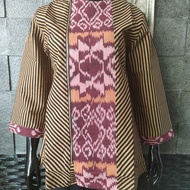 blouse batik kombinasi tenun