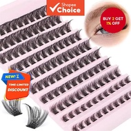 120Pcs Cluster Eyelashes 8-16Mm Natural Look D Volume Fluffy Cluster Eyelash Bundle Diy