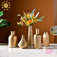 OLINI Gold Glass Vase Nordic Retro Glass Vase Ornaments Flower Bottle