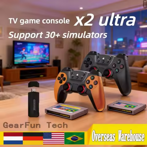 X2 Ultra Retro Video Game Console 3D HD 4K Game Stick 2.4G Wireless Controller TV Game Play Retro Ga