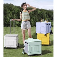 Grocery Foldable Shopping Large Utility Cart / Foldable Trolley with 360 Wheel Collapsible Market wi