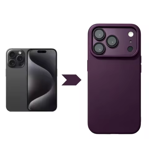 2in1 For iPhone 14 15 16 Pro Max, Change to 18 17 Pro Max Case with Camera Protector Silicone phone 