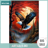 5D DIY Full Round Drill Diamond Painting Owl Kit Home Decor Art Craft 40x65cm