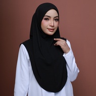 Akma Plain Express Hijab - Black KM21