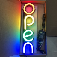 ป้ายไฟOPEN แบบแนวตั้ง ป้ายไฟหน้าร้าน ป้ายไฟตัวอักษร ป้ายไฟวิ่ง ป้ายไฟเปิดร้าน ป้ายไฟสำเร็จรูปป้ายไฟL