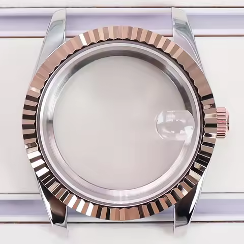 36mm/39mm Fluted Curved Watch Case Sapphire Glass For Datejust SK NH35 NH36 4R36 Miyota 8215 Movemen