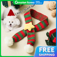 Champion | Pet Santa Hat and Santa Scarf Set Pet Scarf Dog Hat Santa Hat Pet Hoodie Pet Padded Jacke