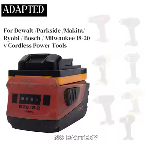 Adapter For Hilti 22V Battery To For Dewalt /Parkside /Makita/Ryobi / Bosch / Milwaukee 18-20v Cordl