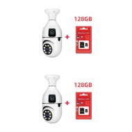 ซื้อ1แถม1 Xiaomi กล้องวงจรปิด V380 Pro 360° กล้องวงจรปิด มาพร้อมกล้องคู่ กล้องวงจรปิดหลอดไฟ สมาร์ท WIFI 5G/2.4G 8MP ติดตามอัตโนมัติ PTZ Control CCTV Camera with Alarm พร้อมโหมดกลางคืน สัญญาณแรง