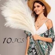 Afutre 10Pcs Faux Pampas Grass, 80/110/120cm Large Artificial Pompas Boho Decor Fluffy Fake Pampous 